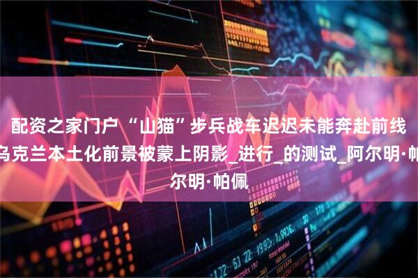 配资之家门户 “山猫”步兵战车迟迟未能奔赴前线，乌克兰本土化前景被蒙上阴影_进行_的测试_阿尔明·帕佩